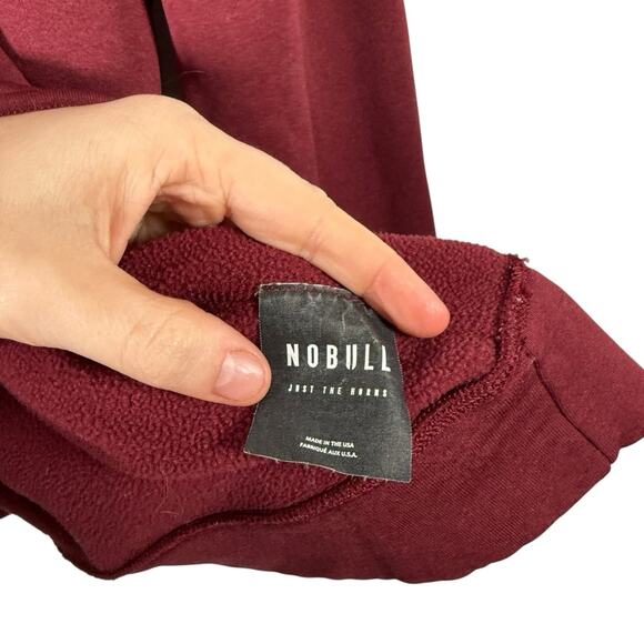 No Bull Maroon Sweatshirt Crewneck Crossfit Gym Workout Athletic Womens Large - Picture 4 of 6